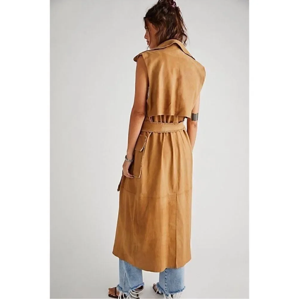 New Free People Marseille Leather Vest